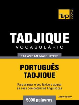 cover image of Vocabulário Português-Tadjique